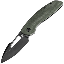 KANSEPT Link Blackwash CPM 20CV 0.137''/3.5mm Green Micarta + Blackwash Titanium K1068A1 - KNIFESTOCK