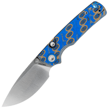 Vosteed Porcupine(Thumb Stud) 14C28N Satin Blue Ocean Micarta A2614 - KNIFESTOCK