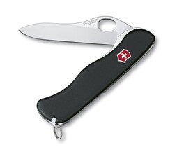 Victorinox SENTINEL, clip, One Hand, non wavy, black 0.8416.M3 - KNIFESTOCK