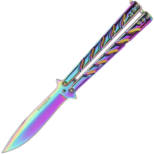 Magnum 06EX401 Balisong Rainbow Griff aus Edelstahl Mehrfarbig - KNIFESTOCK
