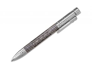 Lionsteel 09LS025DAM Nyala Pen Damascus Shiny Grey - KNIFESTOCK