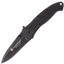 Smith &amp; Wesson Suuri M.A.G.I.C. Assist S.W.A.T./Musta Drop Point Terä/Alumiinikahva PC:llä - KNIFESTOCK