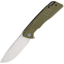 Petrified Fish PFB02 Loco Satin D2 Green G10 PFB02GRS - KNIFESTOCK