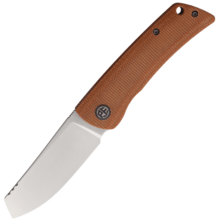 Petrified Fish PFE05 Flavorist Satin K110 Brown Micarta PFE05BRMP - KNIFESTOCK