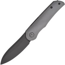 Petrified Fish PFE16 El Camino Black Stonewashed N690 Hard anodizing Gray Aluminum PFE16GAADW - KNIFESTOCK