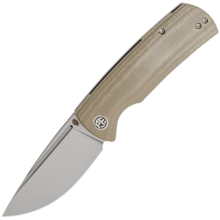 Petrified Fish PFP01 Beluga Sand blasting K110 Khaki Micarta PFP01KAMP - KNIFESTOCK