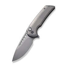 WE Mini Malice Gray Titanium Handle Gray Stonewashed CPM 20CV Blade WE054BL-2 - KNIFESTOCK