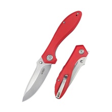 Kubey Ruckus Liner Lock Folding Knife Red G10 Handle KU314J - KNIFESTOCK