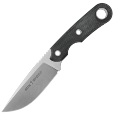 Viper BASIC1 Drop Point Stonewash D2, Black Canvas Micarta, Kydex VT4028CB - KNIFESTOCK