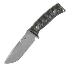 Fox Knives PRO-HUNTER FIXED STONEWASHED BLD- MICARTA BLACK CANVAS HDL FX-131 MBSW - KNIFESTOCK