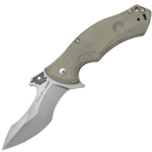 Viper Maga’ Stonewash, Green Canvas Micarta V5912CG - KNIFESTOCK