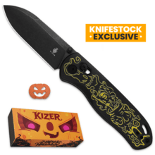 Kizer Drop Bear - Grim Reaper, KNFS Exclusive, Limited Edition 200pcs, Nitro-V, Black Stonewash, G10 - KNIFESTOCK