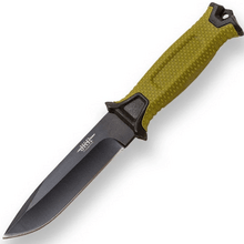 JKR MILITARY KNIFE RUBBER HANDLE GREEN 13cm. JKR0770 - KNIFESTOCK