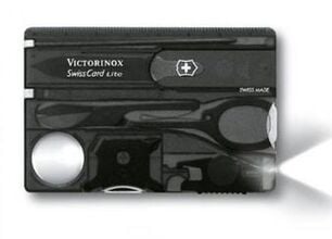 Victorinox SwissCard Lite, fekete áttetsző, 0.7333.T3 - KNIFESTOCK