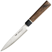 Dellinger Petty Knife Suncraft VG-10 Black Damascus 120 mm - KNIFESTOCK