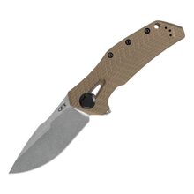 Zero Tolerance Flipper Knife CPM-20CV SW Blade, Coyote Tan G10 / Ti Handle 0308 - KNIFESTOCK