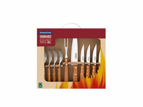 Tramontina Dynamic 10-Piece BBQ Set (4 forks,4 knive,1 meat fork,1 meat knife) 22399/037 - KNIFESTOCK