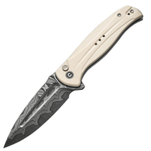 CIVIVI Incindie Ivory G10 HandleDamascus BladeButton Lock C23053-DS1 - KNIFESTOCK