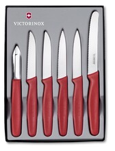 Set cuțit Victorinox Paring, 6 buc. roșu 5.1111.6 - KNIFESTOCK