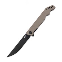 KUBEY Pylades Liner Lock Flipper Folding Knife, AUS-10 Blade, Tan G10 Handle KU253C - KNIFESTOCK