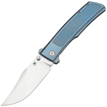Kansept knives Bison Satin CPM S35VN Blå Anodiserad Titan med Frag Mönster K1 - KNIFESTOCK
