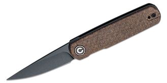 CIVIVI Lumi Black Stonewashed/Brown Micarta C20024-5 - KNIFESTOCK