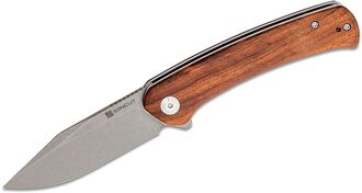 SENCUT Snap Cuibourtia Trä/Grå Stonewashed 9Cr18MoV SA05D - KNIFESTOCK