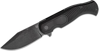 Fox Knives FOX EAST WOOD TIGER FOLD. KNIFE ,STEEL 2D BLADE BLACK STONEWASHED,G10 BLACK HDL FX-524 B - KNIFESTOCK