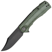 Petrified Fish PFP03 Victor Black Stonewash K110 Green Micarta PFP03GRMW - KNIFESTOCK