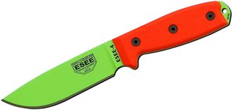 ESEE Model 4 Venom Green Blade, Orange G10 ESEE-4P-VG - KNIFESTOCK