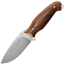 Viper-veitsen kiinteä terä, 3,8 mm Satin Finish ja kahva lehtipuukahvoilla. - KNIFESTOCK