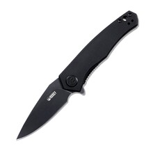 KUBEY Cadmus Liner Lock Flipper Folding Knife Black G10 Handle KU055B - KNIFESTOCK