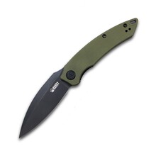 KUBEY Leaf Liner Lock Front Flipper Folding Knife Green G10 Handle KU333C - KNIFESTOCK