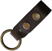 JOKER Brown leather dangler, ring 3cm. DG02 - KNIFESTOCK