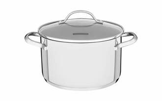 Tramontina Una Deep Cooking Pot with Glass Cover 20cm/3,60l 62284/200 - KNIFESTOCK