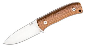 Lionsteel Fixed Blade M390 satin Santos wood handle, leather sheath M4 ST - KNIFESTOCK