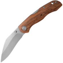 Petrified Fish PFE12 Skalor Satin 154CM Olive wood PFE12OWOS - KNIFESTOCK