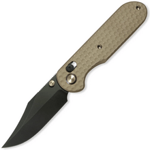 GEO Knife Ethereal Cutter Blackwash M390 Blade SW Bronze Ti - KNIFESTOCK