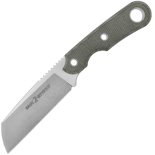 Viper BASIC2 Sheepfoot Stonewash D2, Green Canvas Micarta, Kydex VT4032CG - KNIFESTOCK