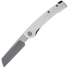 Petrified Fish PFE04 Scholar Stonewashed 154CM White G10 PFE04WW - KNIFESTOCK
