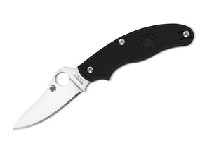 Spyderco C94PBK3 UK Penknife Lightweight Black Slip Joint/Drop Point - KNIFESTOCK