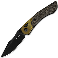 Kizer Clutch Lock Mini Mystic Paul Munko 154CM Burlap Micarta+PEI V3636C1 - KNIFESTOCK