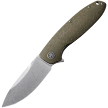 Petrified Fish PFB01 Terra Stonewashed D2 Khaki Micarta PFB01KAW - KNIFESTOCK