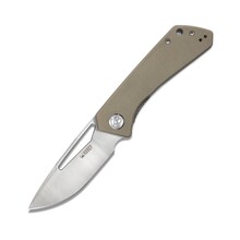 KUBEY Thalia Front Flipper EDC Pocket Folding Knife Tan G10 Handle KU331F - KNIFESTOCK