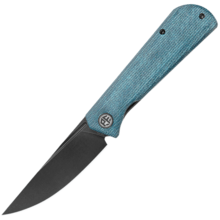 Petrified Fish PFP07 Viking Black Stonewash K110 Blue Micarta PFP07BMDW - KNIFESTOCK