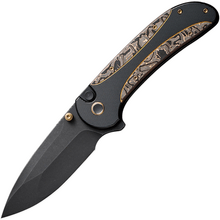 We Knife ZizzitBlack Titanium Handle With Copper Foil Carbon Fiber Inlay Black - KNIFESTOCK