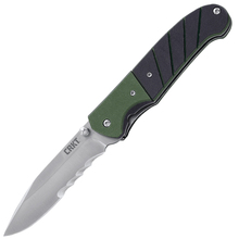 CRKT IGNITOR® BLACK GREEN WITH VEFF SERRATIONS™ CR-6855 - KNIFESTOCK