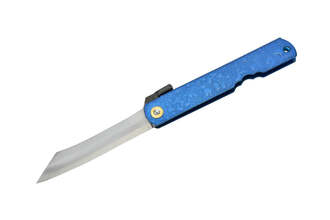 Higonokami HIGO WBL Folding Knife, Water Blue Handle, Limited Edition Limité - KNIFESTOCK