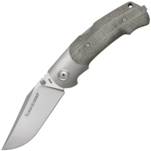 Viper TURN Clip Point Satin M390, Green Canvas Micarta, Titanium Bolsters V5986CG - KNIFESTOCK