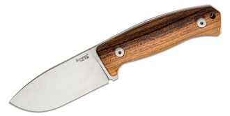 Lionsteel Fixed Blade M390 satin blade, Santos wood handle, leather sheath M2M ST - KNIFESTOCK